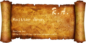 Reitter Áron névjegykártya